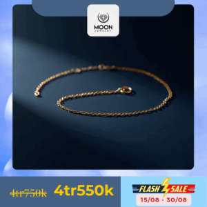 Lắc Tay Vàng 18K Dạng Xích Nhỏ
