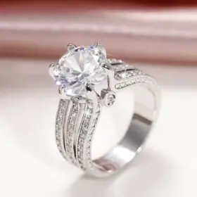 Nhẫn Nữ Đính Kim Cương Cao Cấp Sang Trọng – Quà Tặng Tuyệt Vời Cho Mẹ, Người Yêu Trong Ngày Đặc Biệt